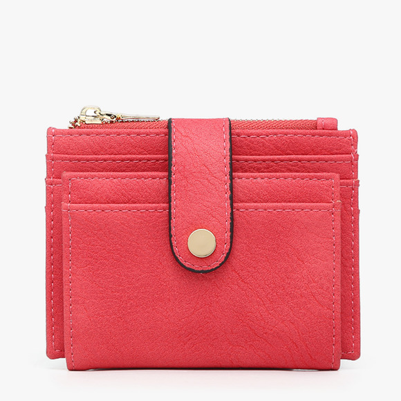 Sam Mini Snap Wallet Card Holder Hot Pink - Picture 1 of 4